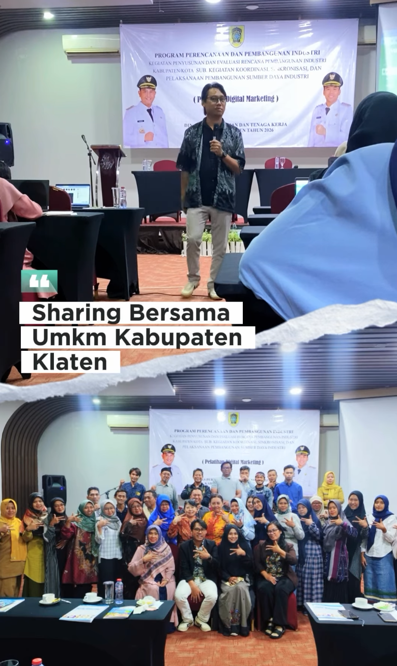Trainer Digital Marketing Klaten Berbagi Strategi Pemasaran kepada Puluhan IKM dan UMKM