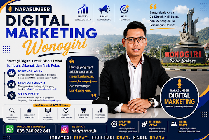Narasumber Digital Marketing Wonogiri