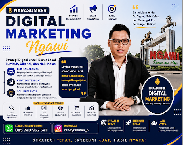 Narasumber Digital Marketing Ngawi: Membuka Peluang Bisnis melalui Strategi Digital yang Tepat