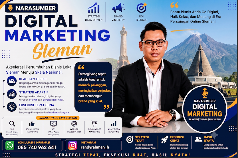 Narasumber Digital Marketing Sleman: Membangun Kompetensi Digital yang Berdampak bagi Bisnis, Pendidikan, dan Organisasi