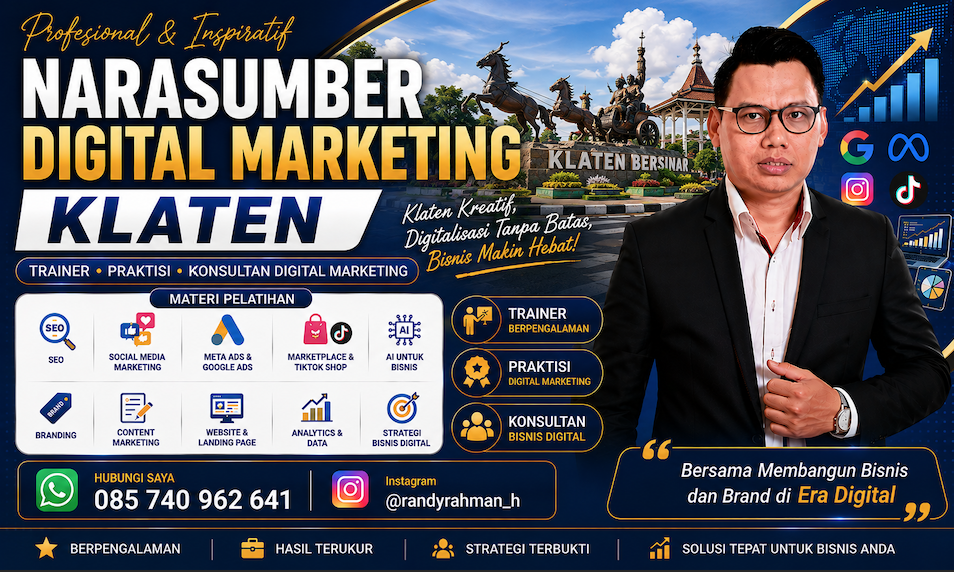 Narasumber Digital Marketing Klaten: Membantu UMKM dan SDM Lokal Naik Kelas Melalui Strategi Digital